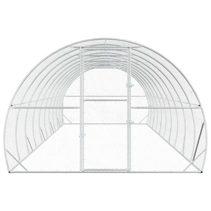 Căsuță pentru pui Argintiu 1000 x 300 x 200 cm Oțel Galvanizat WALTI