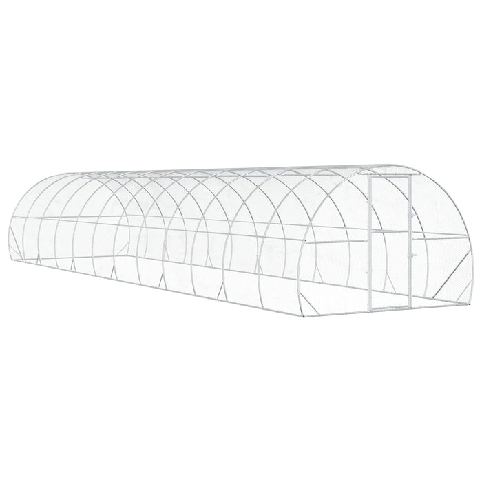 Căsuță pentru pui Argintiu 1200 x 300 x 200 cm Oțel Galvanizat WALTI