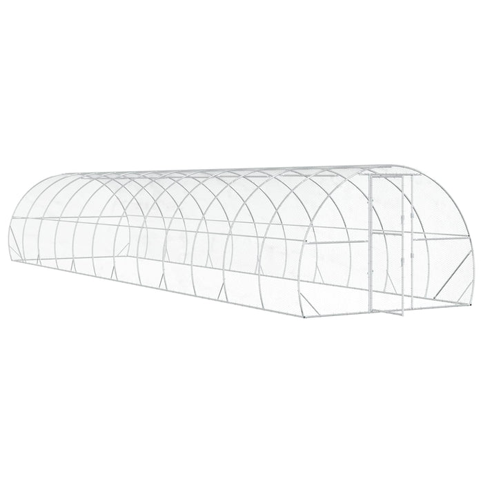 Căsuță pentru pui Argintiu 1200 x 300 x 200 cm Oțel Galvanizat WALTI