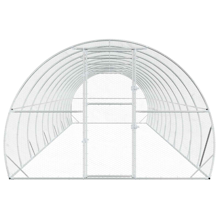 Căsuță pentru pui Argintiu 1200 x 300 x 200 cm Oțel Galvanizat WALTI