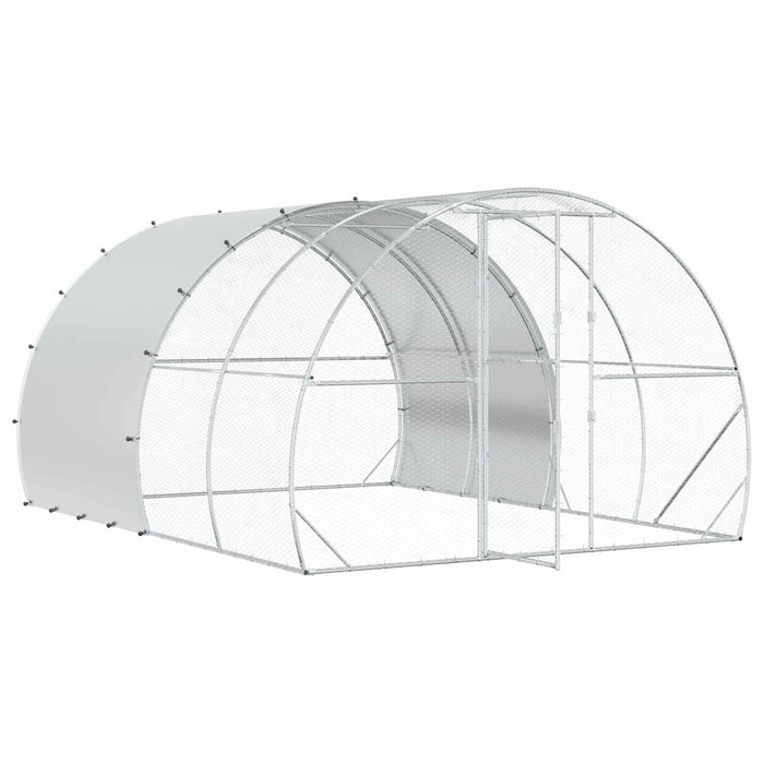 Căsuță pentru pui Argintiu 400 x 300 x 200 cm Oțel Galvanizat WALTI