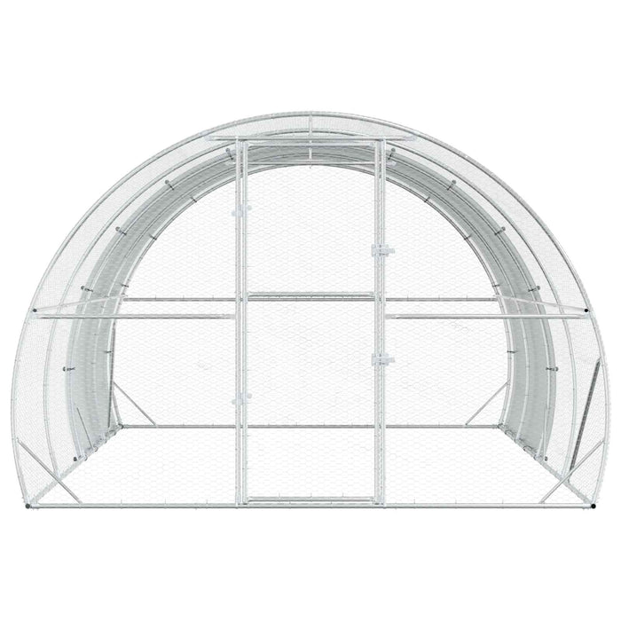 Căsuță pentru pui Argintiu 400 x 300 x 200 cm Oțel Galvanizat WALTI