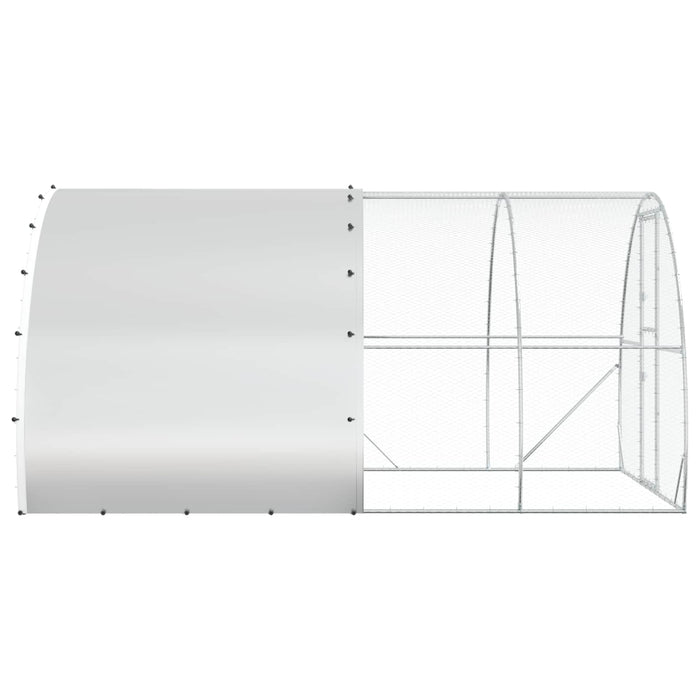 Căsuță pentru pui Argintiu 400 x 300 x 200 cm Oțel Galvanizat WALTI