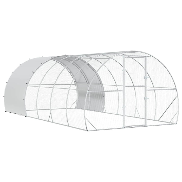 Căsuță pentru pui Argintiu 600 x 300 x 200 cm Oțel Galvanizat WALTI