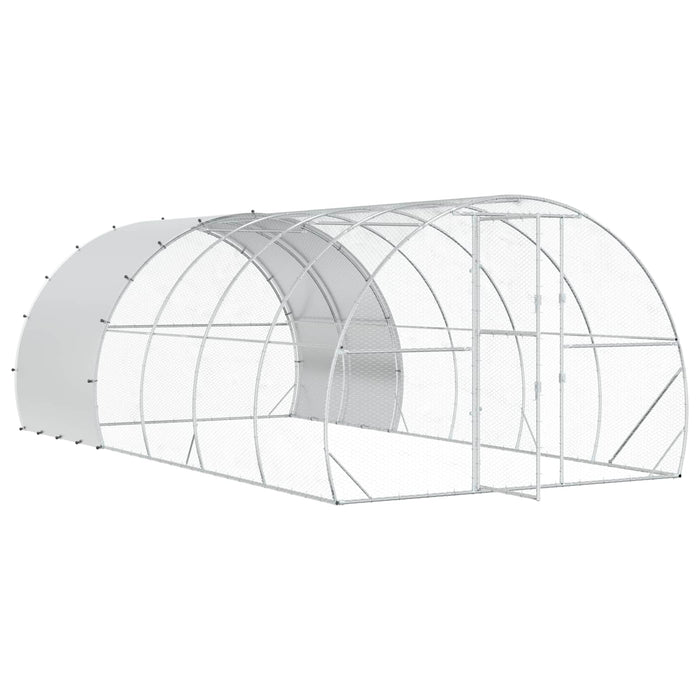 Căsuță pentru pui Argintiu 600 x 300 x 200 cm Oțel Galvanizat WALTI