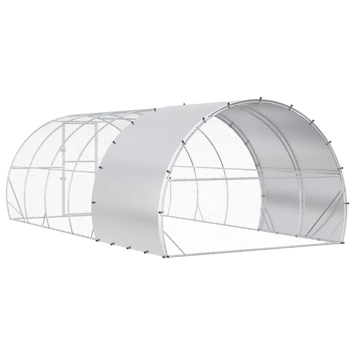 Căsuță pentru pui Argintiu 600 x 300 x 200 cm Oțel Galvanizat WALTI