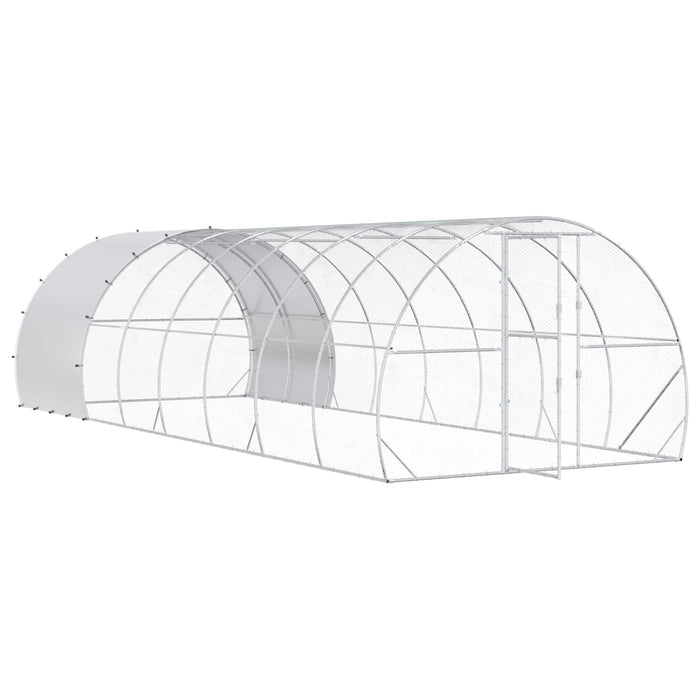 Căsuță pentru pui Argintiu 800 x 300 x 200 cm Oțel Galvanizat WALTI