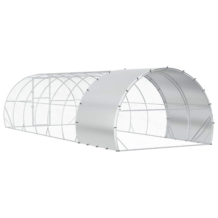 Căsuță pentru pui Argintiu 800 x 300 x 200 cm Oțel Galvanizat WALTI