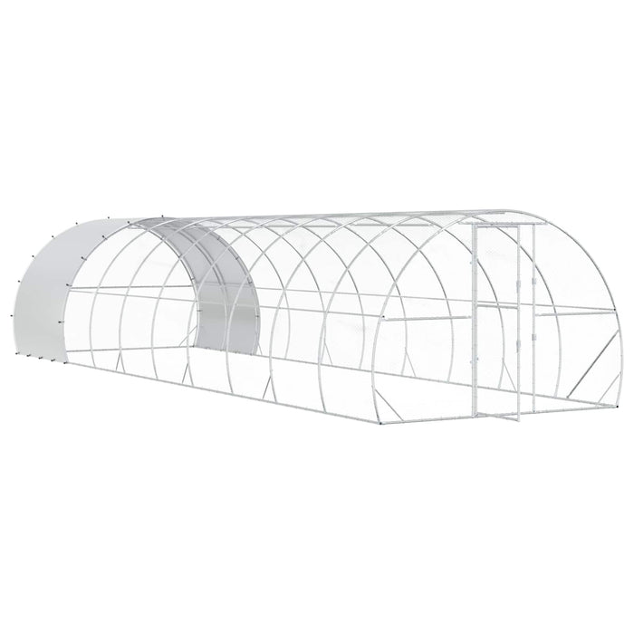 Căsuță pentru pui Argintiu 1000 x 300 x 200 cm Oțel Galvanizat WALTI