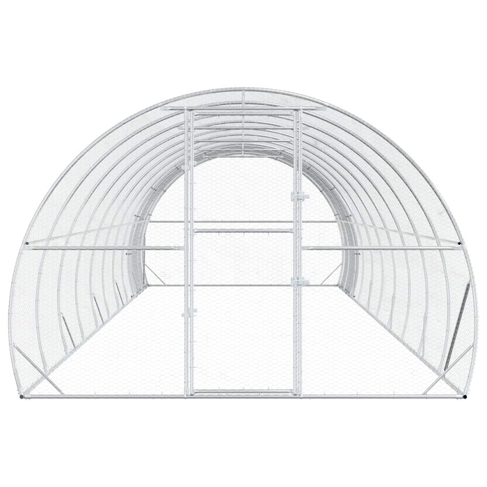 Căsuță pentru pui Argintiu 1000 x 300 x 200 cm Oțel Galvanizat WALTI