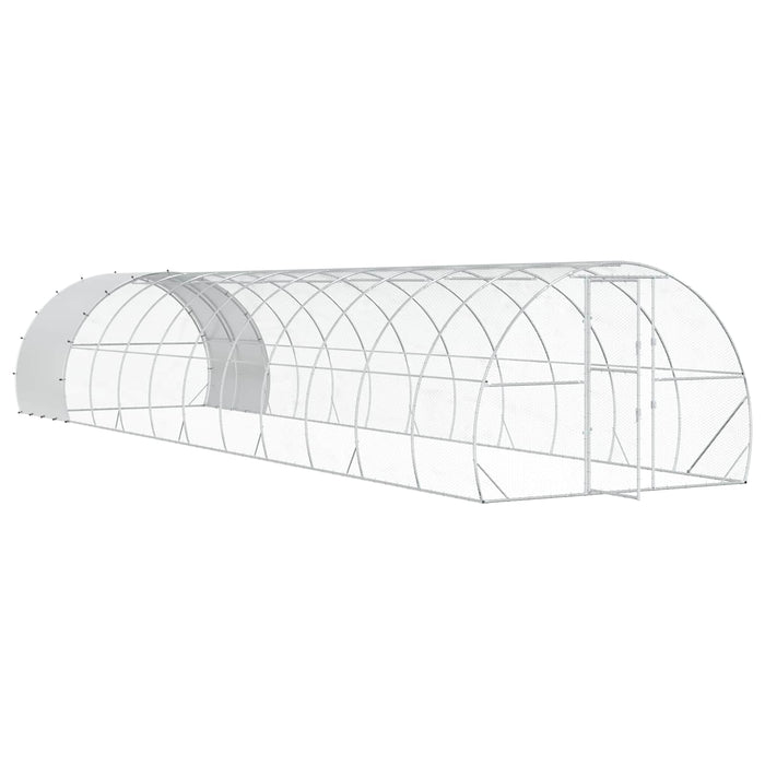 Căsuță pentru pui Argintiu 1200 x 300 x 200 cm Oțel Galvanizat WALTI