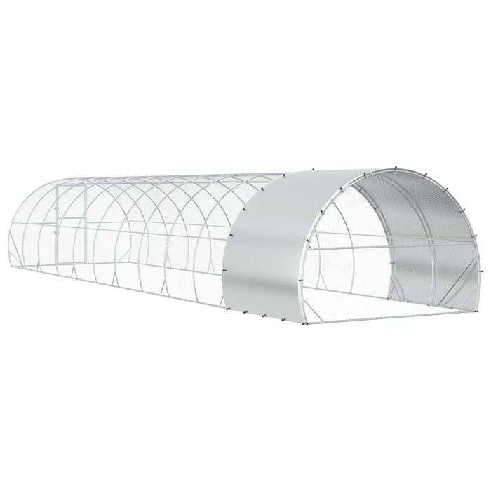 Căsuță pentru pui Argintiu 1200 x 300 x 200 cm Oțel Galvanizat WALTI