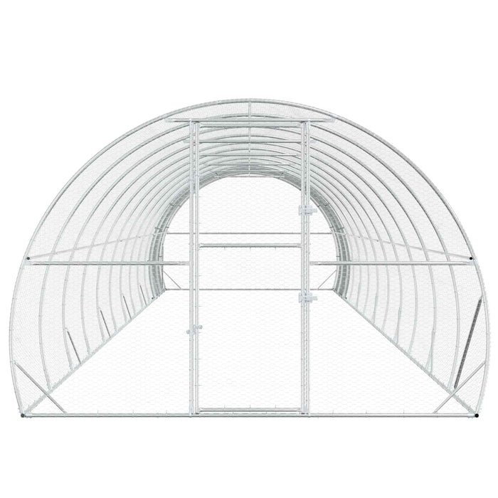 Căsuță pentru pui Argintiu 1200 x 300 x 200 cm Oțel Galvanizat WALTI
