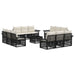 Set de canapele pentru grădină 13 pcs Negru poliratan - WALTI WALTI