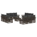 Set de canapele pentru grădină 13 pcs Gri poliratan - WALTI WALTI