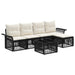 Set de canapele pentru grădină 6 pcs Negru poliratan - WALTI WALTI