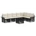 Set de canapele pentru grădină 8 pcs Negru poliratan - WALTI WALTI