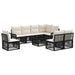 Set de canapele pentru grădină 9 pcs Negru poliratan - WALTI WALTI