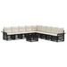 Set de canapele pentru grădină 10 pcs Negru poliratan - WALTI WALTI