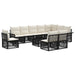 Set de canapele pentru grădină 11 pcs Negru poliratan - WALTI WALTI