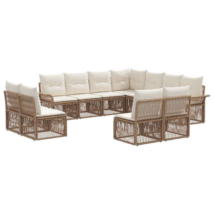 Set de canapele pentru grădină 11 pcs Bej poliratan - WALTI WALTI