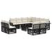 Set de canapele pentru grădină 12 pcs Negru poliratan - WALTI WALTI