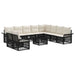 Set de canapele pentru grădină 11 pcs Negru poliratan - WALTI WALTI