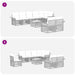 Set de canapele pentru grădină 9 pcs Gri poliratan - WALTI WALTI