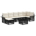 Set de canapele pentru grădină 8 pcs Negru poliratan - WALTI WALTI