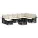 Set de canapele pentru grădină 9 pcs Negru poliratan - WALTI WALTI