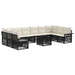 Set de canapele pentru grădină 11 pcs Negru poliratan - WALTI WALTI