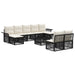 Set de canapele pentru grădină 10 pcs Negru poliratan - WALTI WALTI