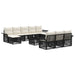 Set de canapele pentru grădină 11 pcs Negru poliratan - WALTI WALTI