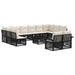 Set de canapele pentru grădină 13 pcs Negru poliratan - WALTI WALTI