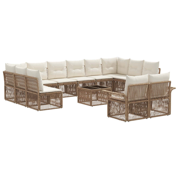 Set de canapele pentru grădină 13 pcs Bej poliratan - WALTI WALTI