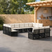 Set de canapele pentru grădină 13 pcs Negru poliratan - WALTI WALTI