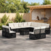 Set de canapele pentru grădină 14 pcs Negru poliratan - WALTI WALTI