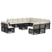 Set de canapele pentru grădină 14 pcs Negru poliratan - WALTI WALTI