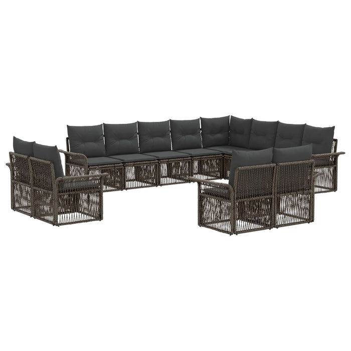 Set de canapele pentru grădină 12 pcs Gri și gri închis - WALTI WALTI