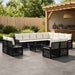 Set de canapele pentru grădină 13 pcs Negru și Alb crem - WALTI WALTI