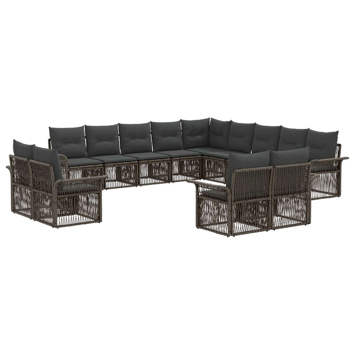 Set de canapele pentru grădină 13 pcs Gri și gri închis - WALTI WALTI