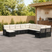 Set de canapele pentru grădină 11 pcs Negru și Alb crem - WALTI WALTI