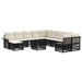Set de canapele pentru grădină 12 pcs Negru și Alb crem - WALTI WALTI