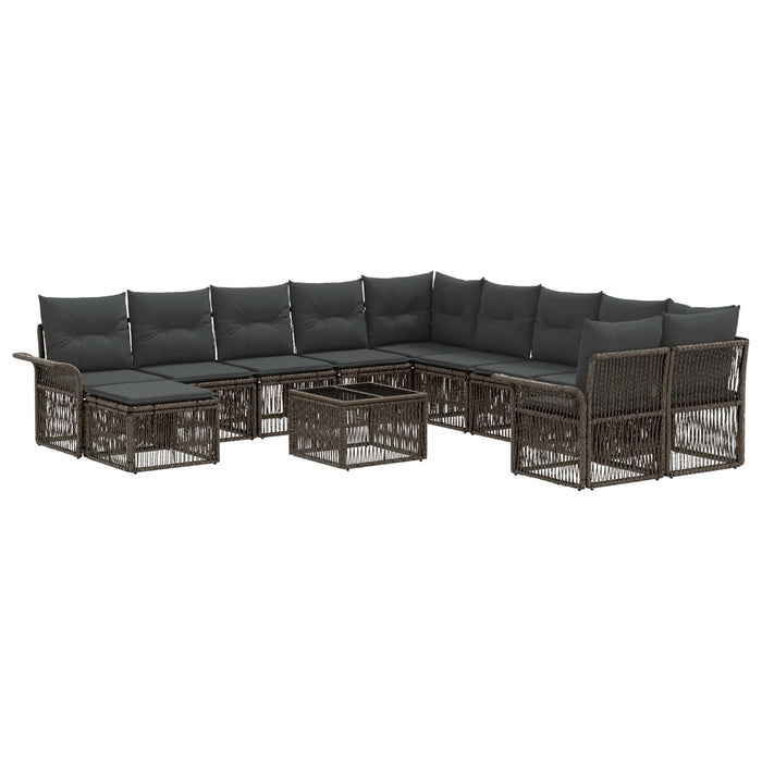 Set de canapele pentru grădină 12 pcs Gri și gri închis - WALTI WALTI