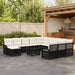 Set de canapele pentru grădină 13 pcs Negru și Alb crem - WALTI WALTI
