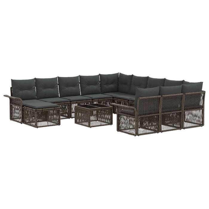 Set de canapele pentru grădină 13 pcs Gri și gri închis - WALTI WALTI