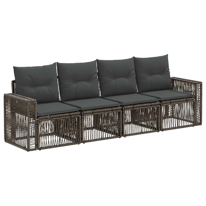 Set de canapele pentru grădină 4 pcs Gri și gri închis WALTI