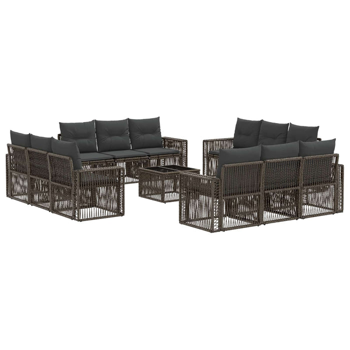 Set de canapele pentru grădină 13 pcs Gri și gri închis - WALTI WALTI