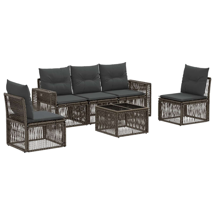 Set de canapele pentru grădină 6 pcs Gri și gri închis - WALTI WALTI