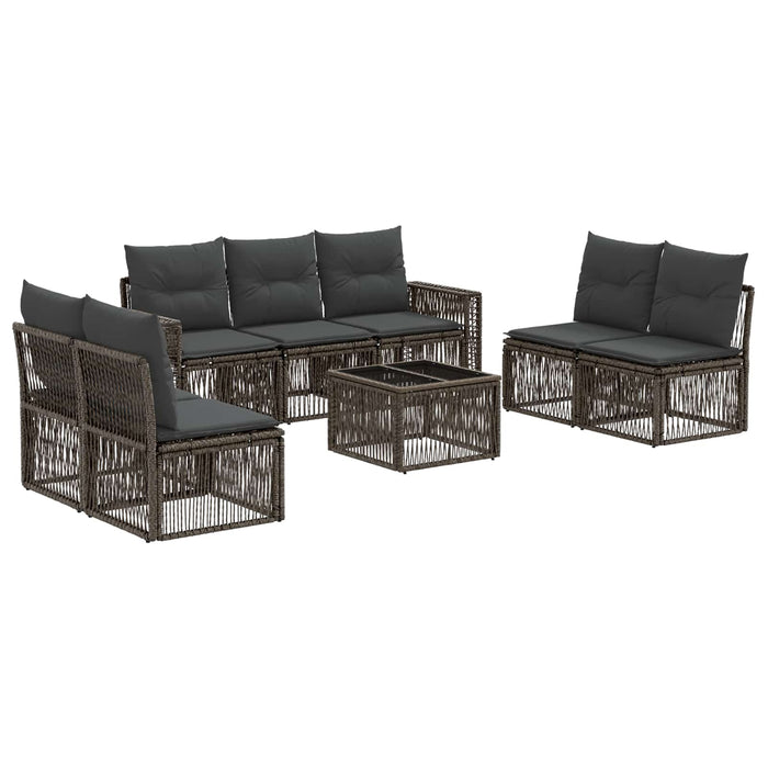 Set de canapele pentru grădină 8 pcs Gri și gri închis - WALTI WALTI